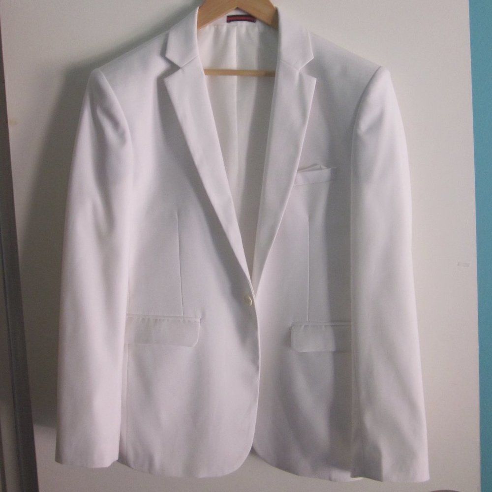 Mens White Jacket & Vest from Retro Paris Size M Prom Wear